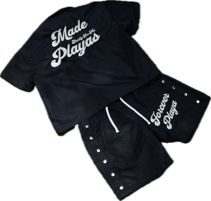 Made Strictly For The Playas Nylon Button Short Set (Copy)